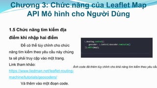 Leaflet Routing Sử dụng API Leaflet chi tiết các chức năng | PPTX