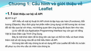 Sử dụng API Leaflet chi tiết các chức năng