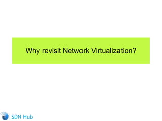 Why revisit Network Virtualization?
 