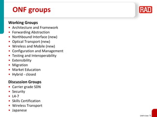 Non-Fluff Software Defined Networking, Network Function Virtualization ...