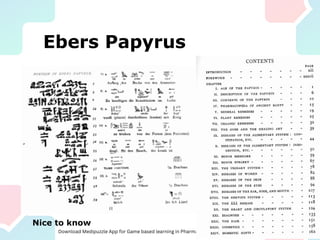 Ebers Papyrus
Nice to know
 