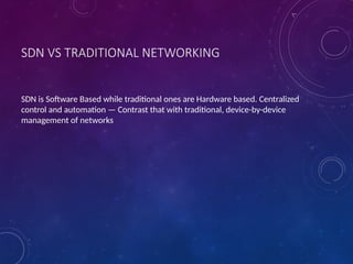 Software Defined Network Presentation | PPTX