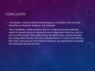 Software Defined Network Presentation | PPTX
