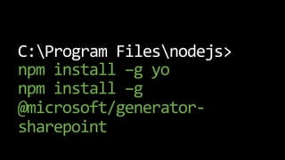 Building SharePoint Framework solutions for C# developers | PPTX