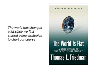 The world has changed
a lot since we first
started using strategies
to chart our course
 