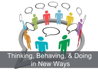 Thinking, Behaving, & Doing
in New Ways
 