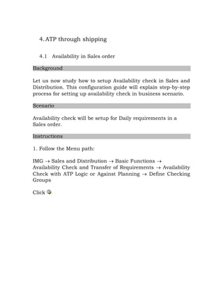 Sd overviewdoc config | PDF