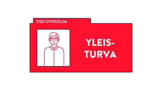 YLEIS-
TURVA
OSSI OPISKELIJA
YLEIS-
TURVA
 