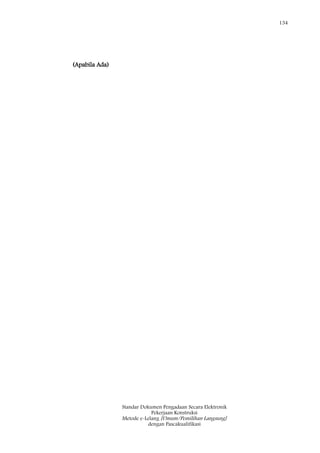 134
Standar Dokumen Pengadaan Secara Elektronik
Pekerjaan Konstruksi
Metode e-Lelang [Umum/Pemilihan Langsung]
dengan Pascakualifikasi
(Apabila Ada)
 