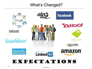What’s Changed?




     Expectations
38
             © 2008 Alan Quayle
 