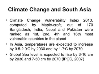 Climate Change and Human Insecurity in South Asia | PPT