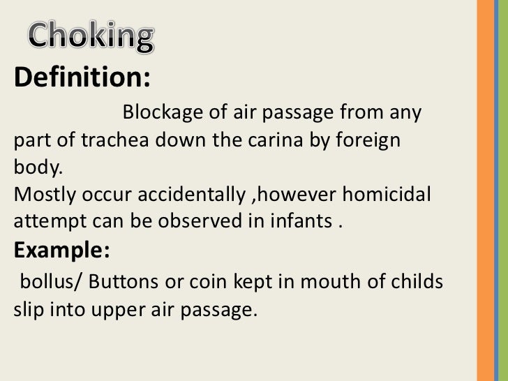 Throttling, Choking and environmental asphyxia