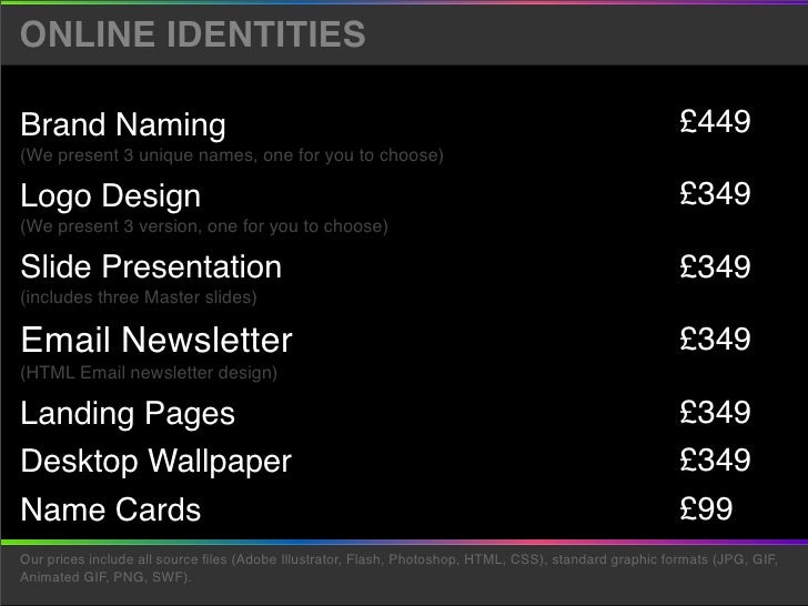 Swee Pricelist For Online Branding And Online Identity 10 16 Uk Swee Pricelist For Online Branding And Online Identity 10 16 Uk