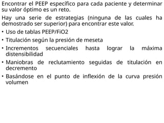 Estrategias de ventilacion mecanica en SDRA | PPTX