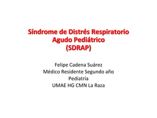 Felipe Cadena Suárez
Médico Residente Segundo año
Pediatría
UMAE HG CMN La Raza
 
