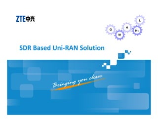 W
H
H+
G
L
SDR Based Uni-RAN Solution
 
