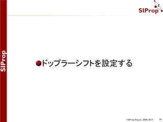 ©SIProp Project, 2006-2017 79
衛星の無線周波数の設定 6/7
周波数情報が登録される
 