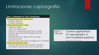 Limitaciones capnografia
 