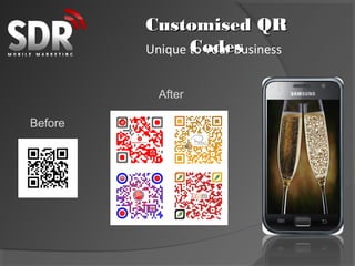 Customised QR
                Codes
         Unique to Your Business


           After

Before
 