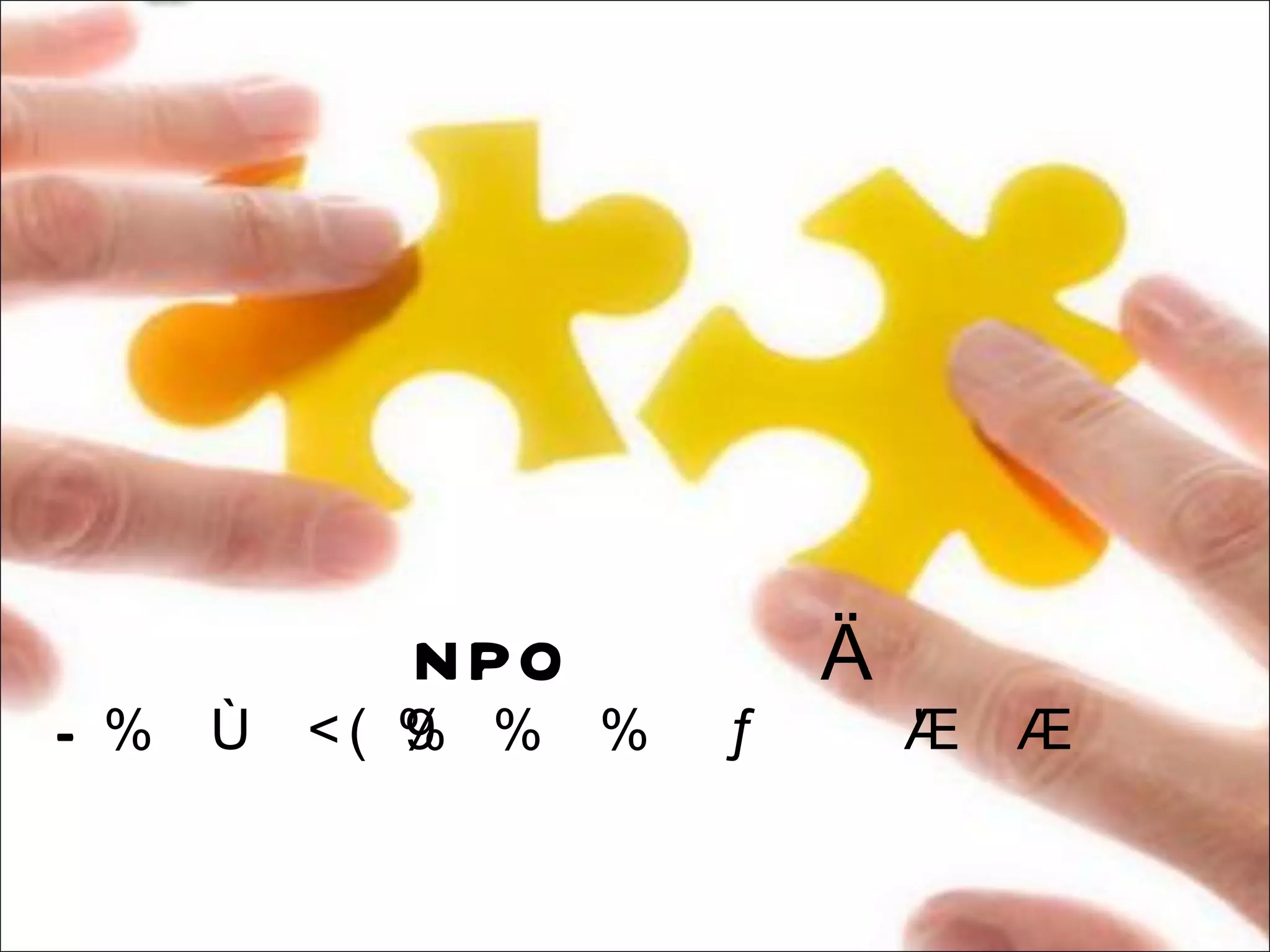 NPO 의 세계 - 지금까지 알려지지 않은 공공과 봉사의 세상 