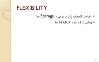 FLEXIBILITY
Storage

36
 