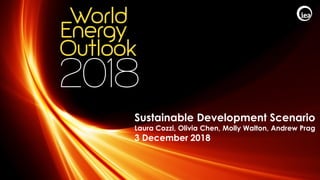 © OECD/IEA 2018
Sustainable Development Scenario
Laura Cozzi, Olivia Chen, Molly Walton, Andrew Prag
3 December 2018
 