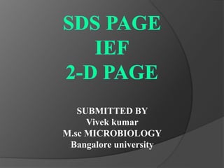 SUBMITTED BY
Vivek kumar
M.sc MICROBIOLOGY
Bangalore university
 
