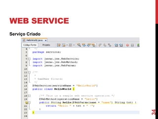 WEB SERVICE
Serviço Criado
34
 