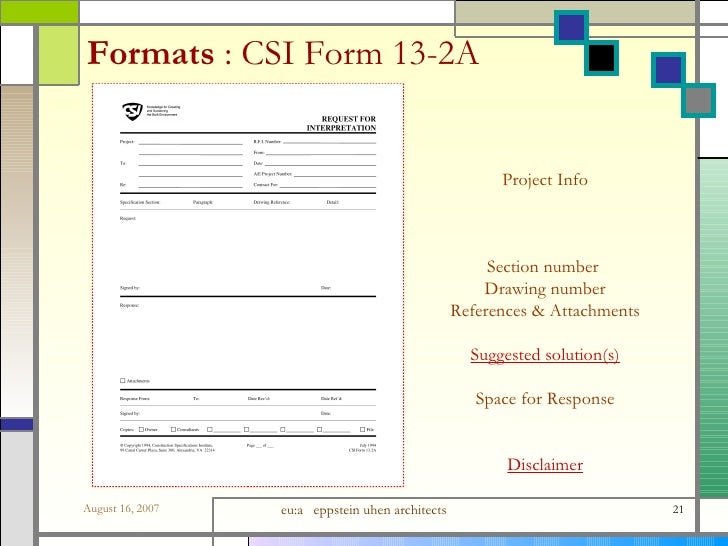 pm request for information csi substitution request form