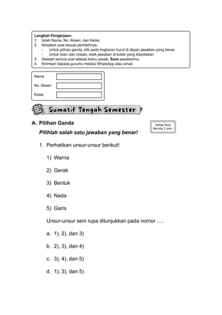 SD Seni Rupa 3 Sumatif Tengah Semester.pdf