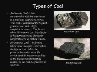 Coal Variations Mining industry Of India | PPTX