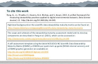 Scientific Data Stewardship Maturity Matrix | PDF