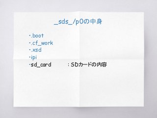 _sds_/p0の中身
・.boot
・.cf_work
・.xsd
・ipi
・sd_card : SDカードの内容
 