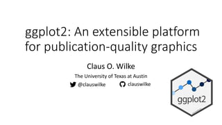 ggplot2:	An	extensible	platform	
for	publication-quality	graphics
Claus	O.	Wilke
The	University	of	Texas	at	Austin
@clauswilke clauswilke
 