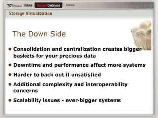 Snapshots/mirrors and replication are common features