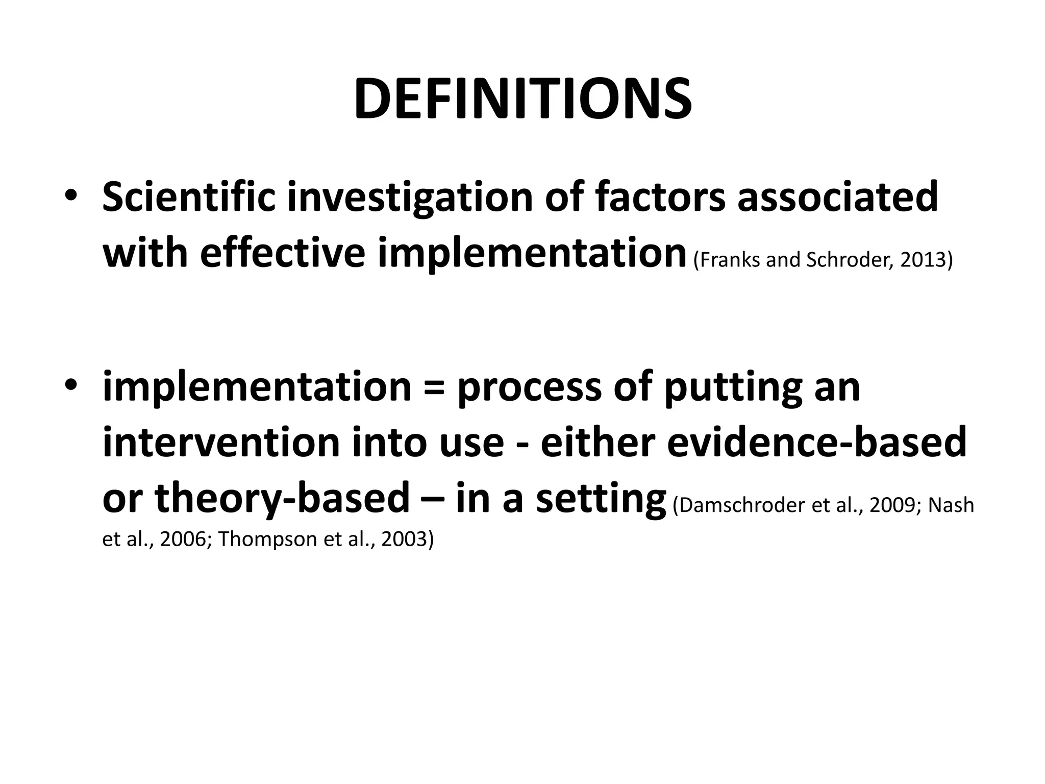 Implementation Science and Global Health: From theory to practice in ...