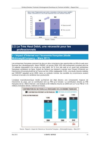 Schéma Directeur Territorial d’Aménagement Numérique du Territoire de Belfort – Rapport final 
Usages de l'Internet en acc...