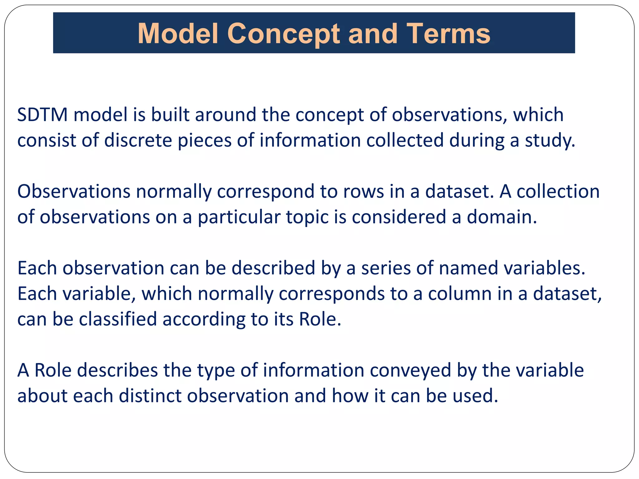 SDTM (Study Data Tabulation Model) | PPTX