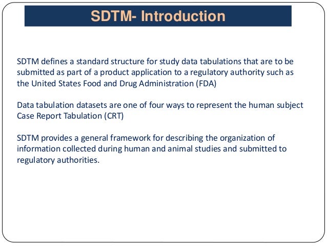 sdtm study data tabulation model