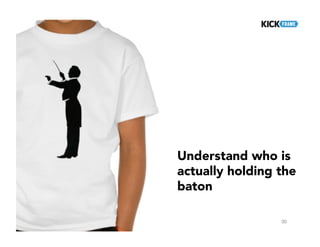 30
Understand who is
actually holding the
baton
 