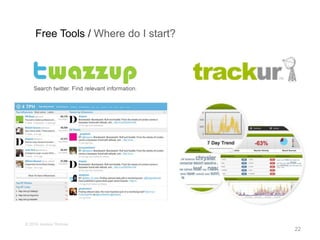 22
© 2016 Jessica Thomas
Free Tools / Where do I start?
 