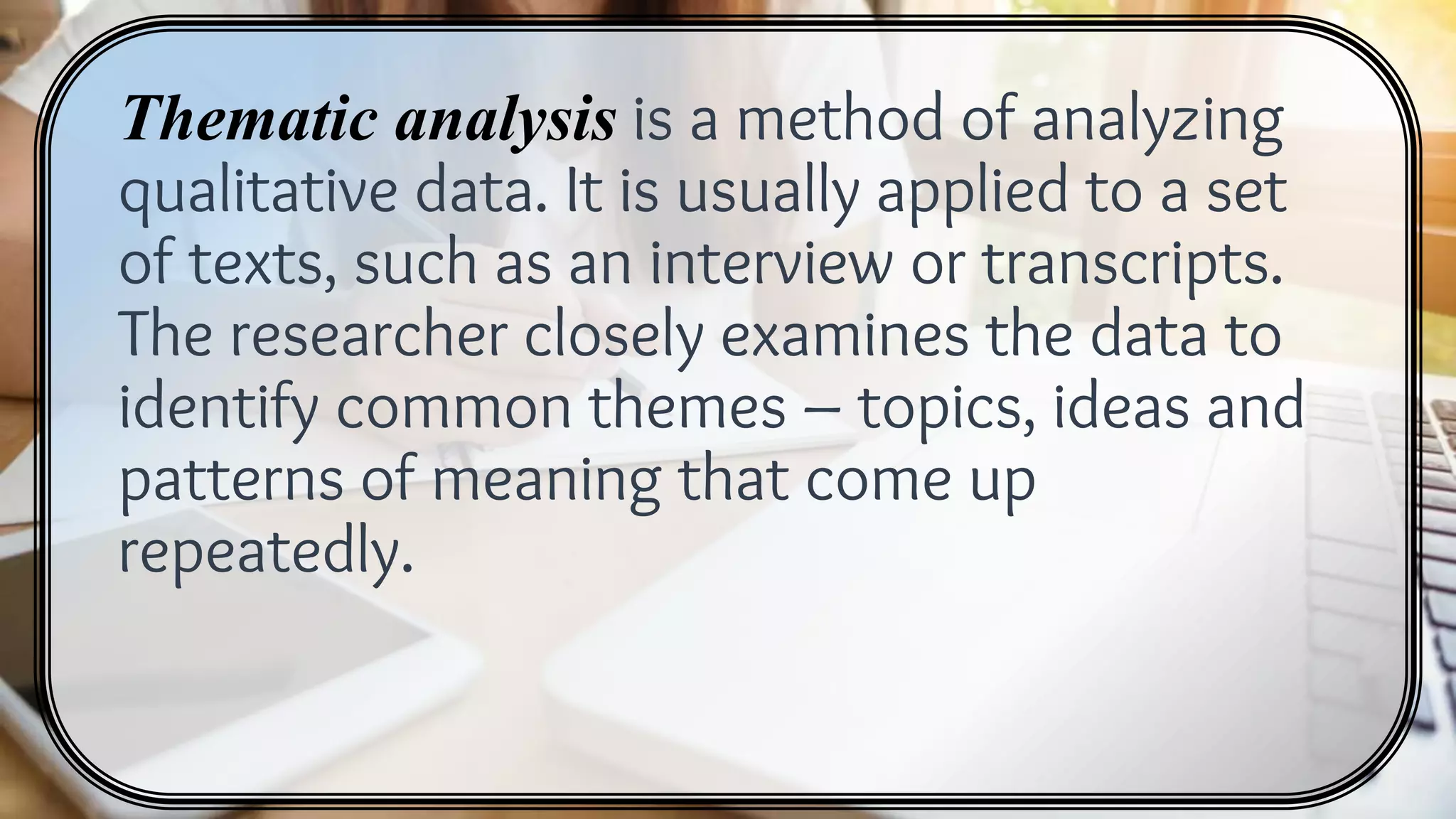 Analyzing Qualitative Data PR1 | PPTX