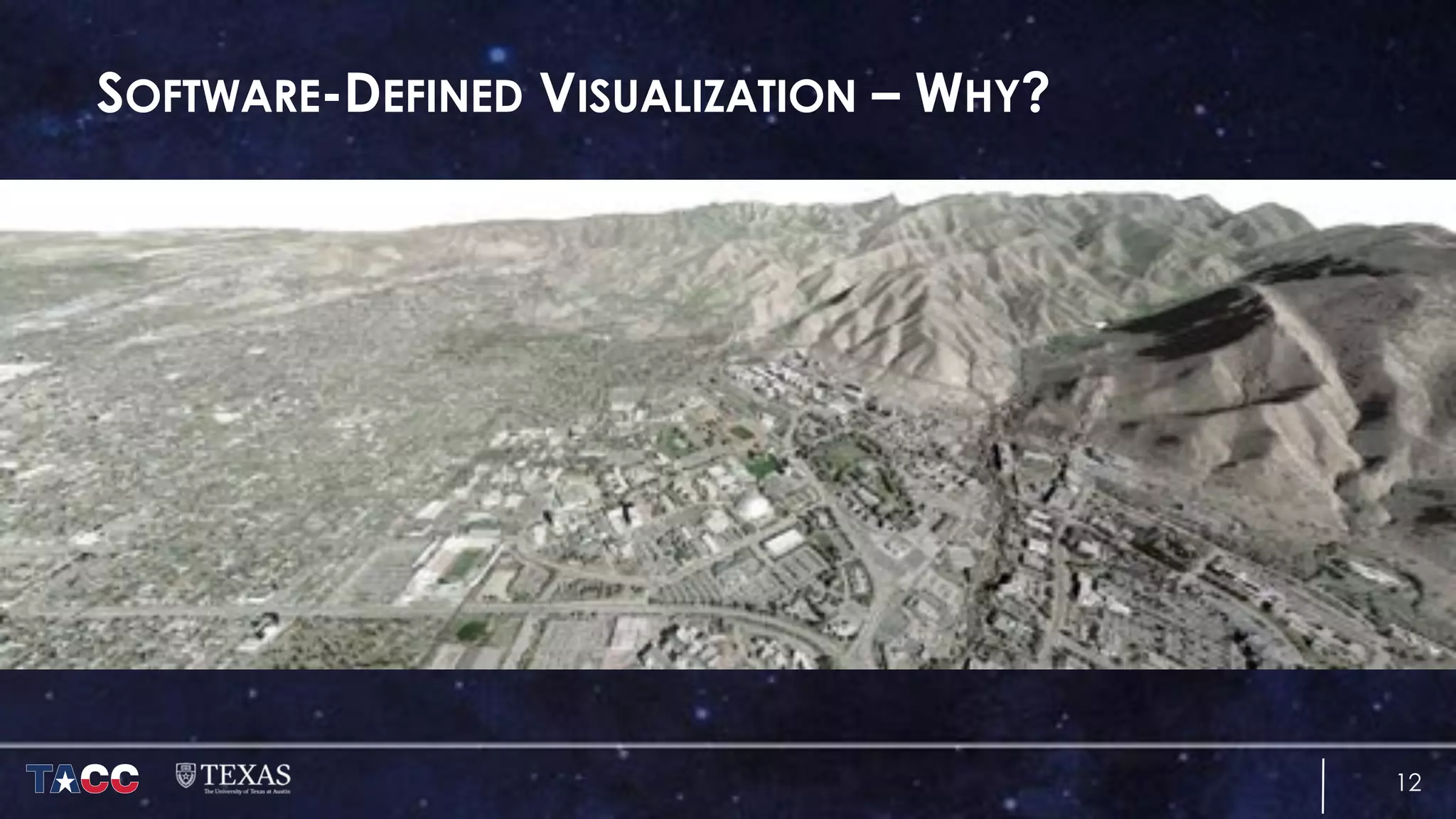 SOFTWARE-DEFINED VISUALIZATION – WHY?
12
 