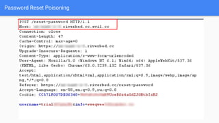 Password Reset Poisoning
 