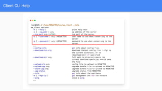 Client CLI Help
 