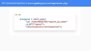 OS Command Injection in storageMigrationCompleted.php
 