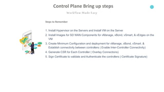 Cisco SDWAN - Components Deployment Workflow | PPTX