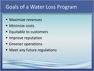 Water Loss - A Business Case for Action | PPTX