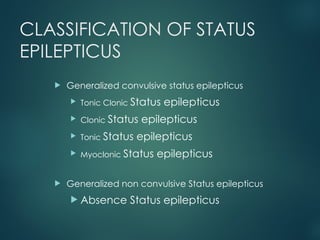 Status Cataplecticus Status epilepticus powerpoint presentation | PPTX