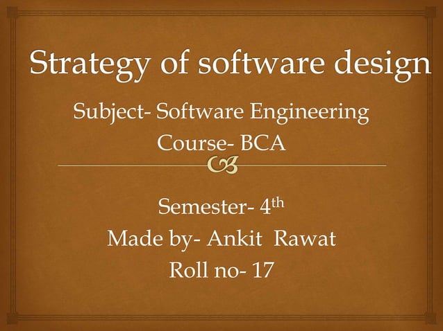 Strategy of software design | PPTX | Graphics Software | Computer ... image.